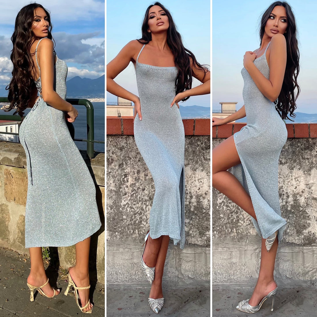 Abito in lurex carta da zucchero - R.a. Boutique 