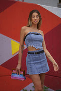 Completo top e gonna in jeans - R.a. Boutique 
