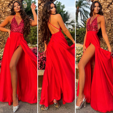 Afrodite con paillettes rosso - R.a. Boutique 