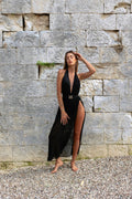 Body con gonna e cintura nero - R.a. Boutique 