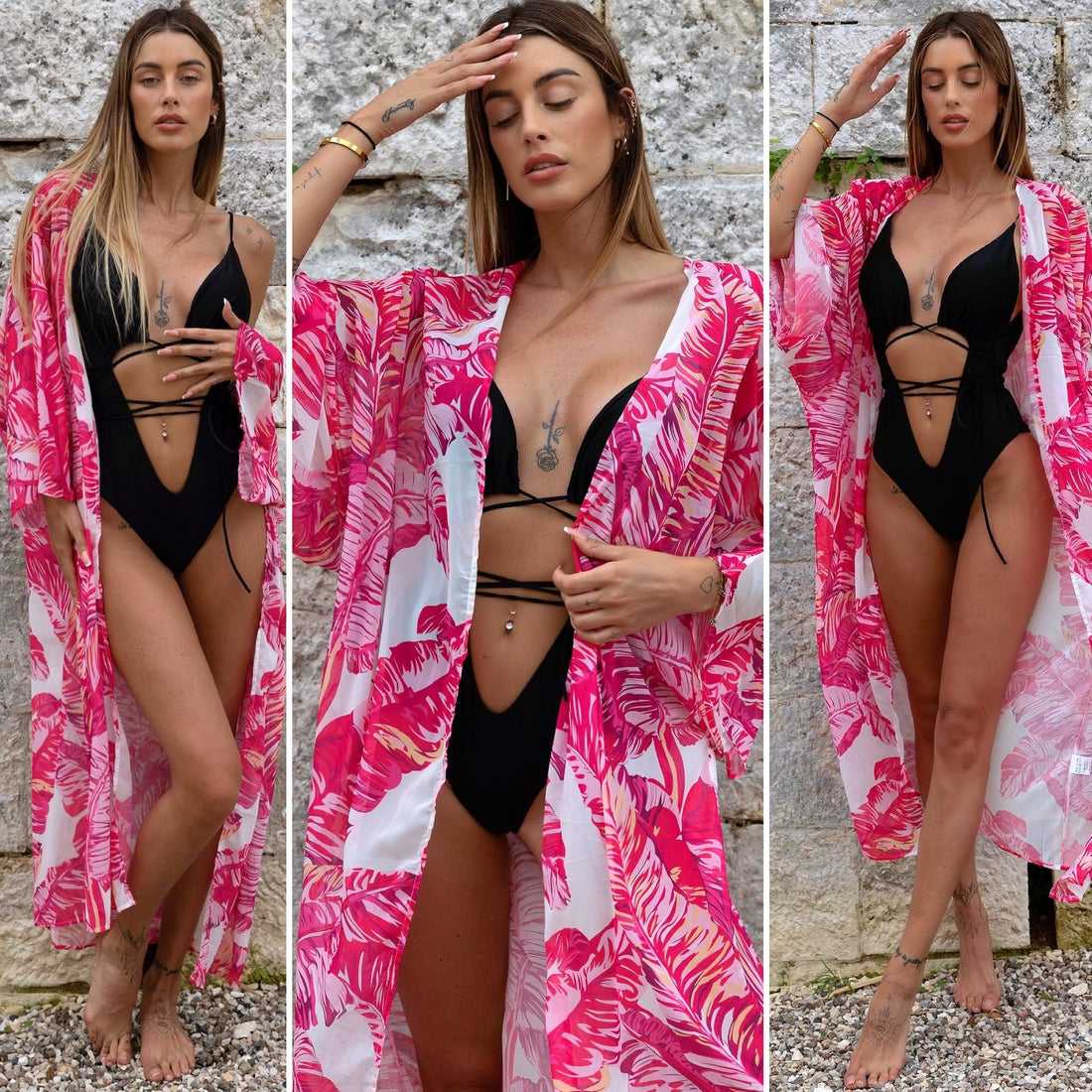 Body con kimono e cintura - R.a. Boutique 