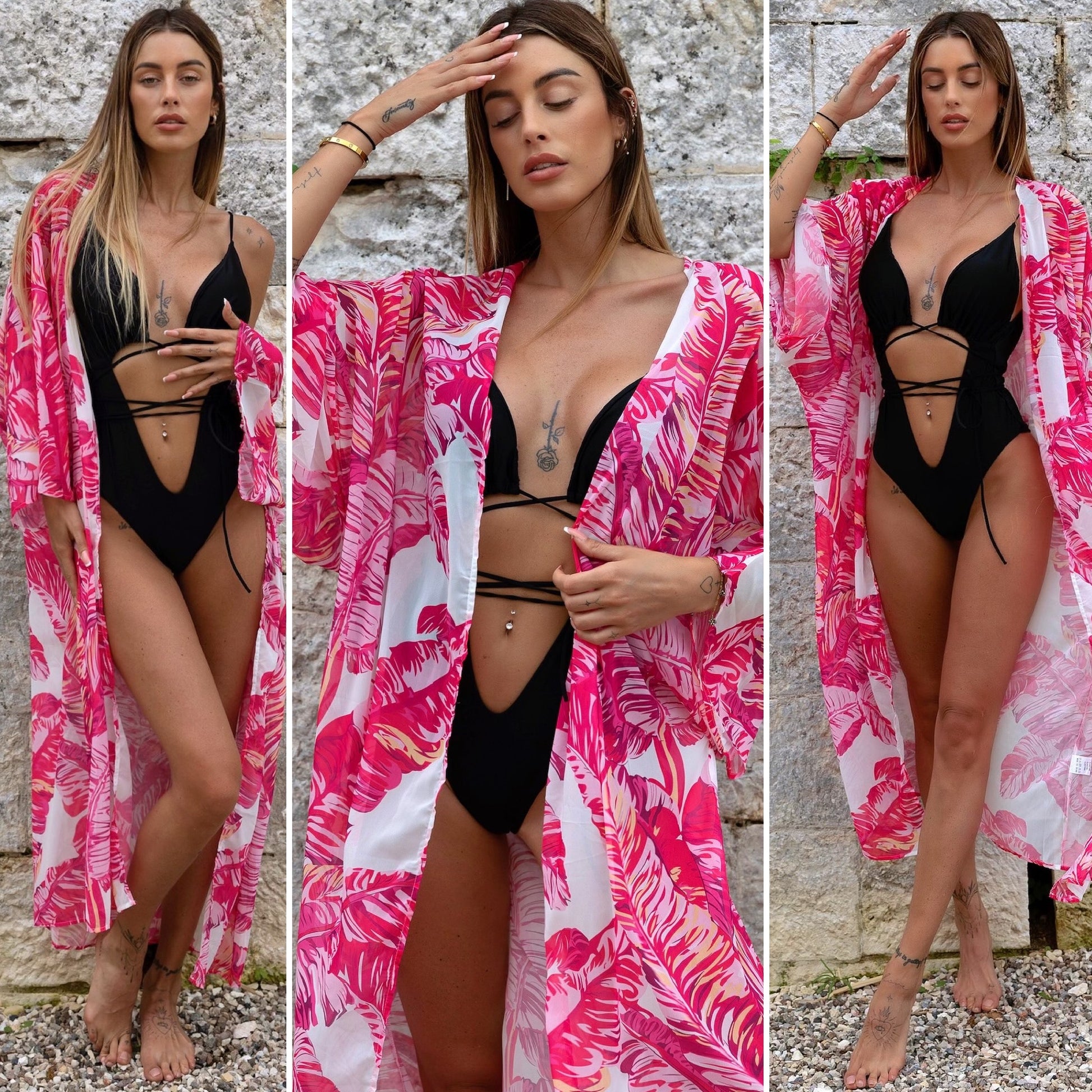 Body con kimono e cintura - R.a. Boutique 