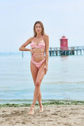 Bikini tre pezzi pesca - R.a. Boutique 