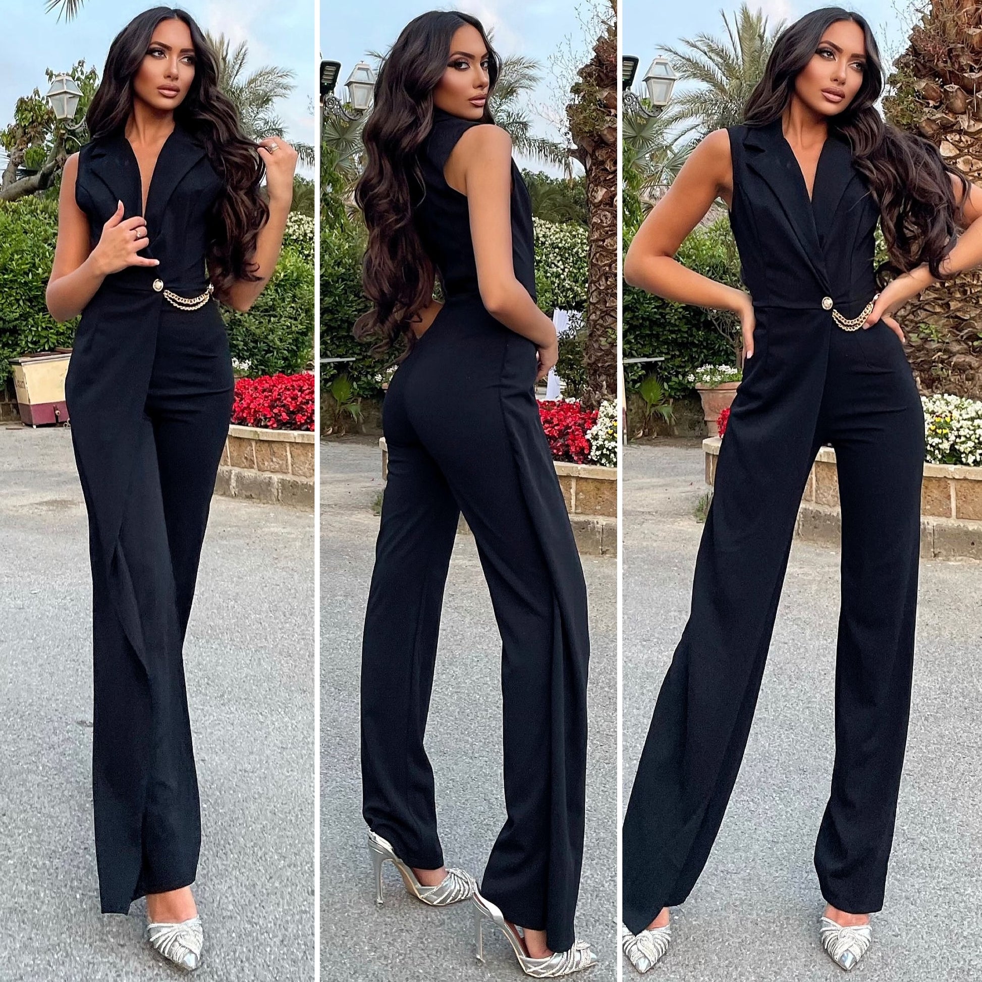 Tuta a palazzo effetto blazer - R.a. Boutique 