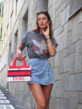 Pantagonna in jeans con laccetto - R.a. Boutique 