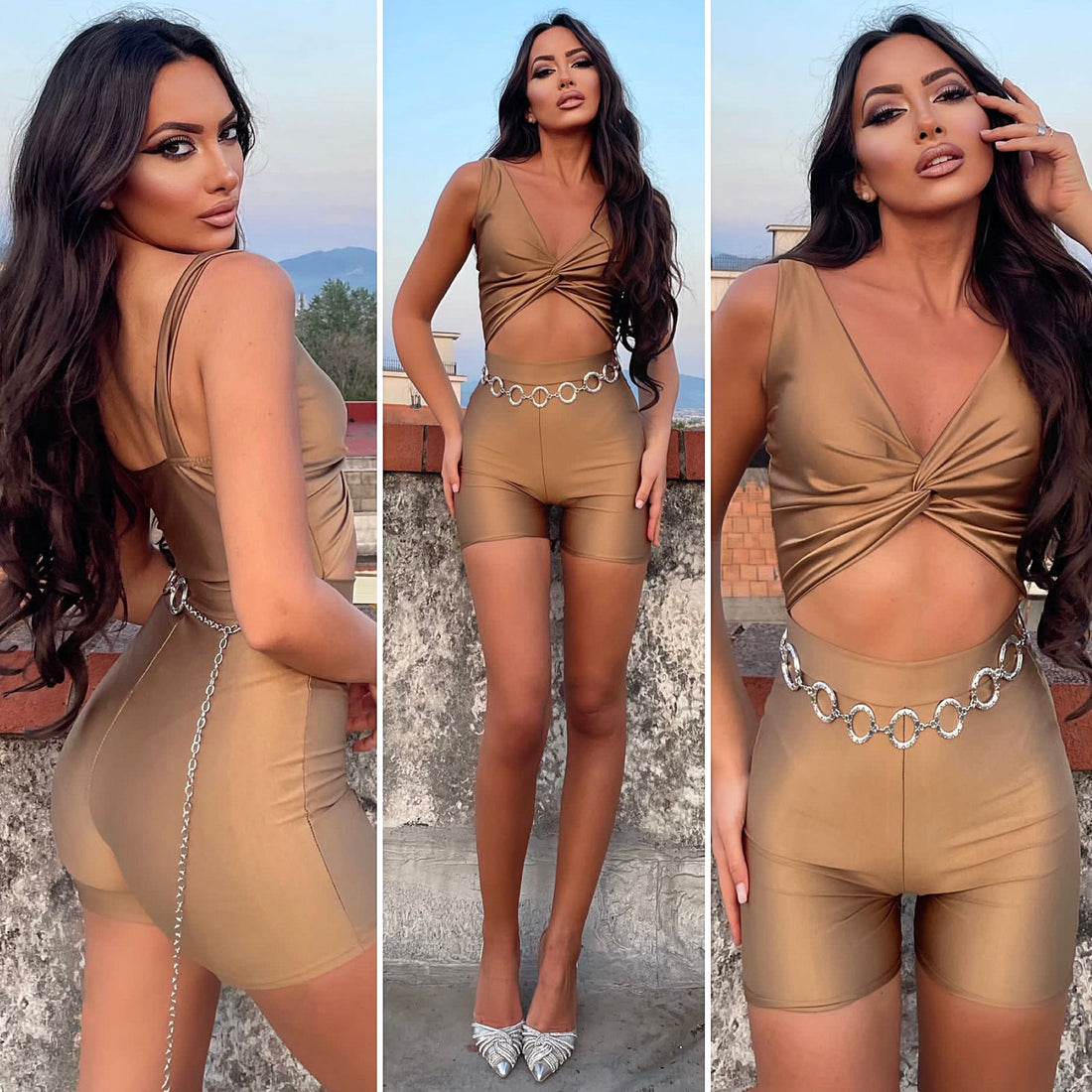 Tutina nude con nodo - R.a. Boutique 