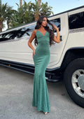 Abito sirena glitter verde - R.a. Boutique 