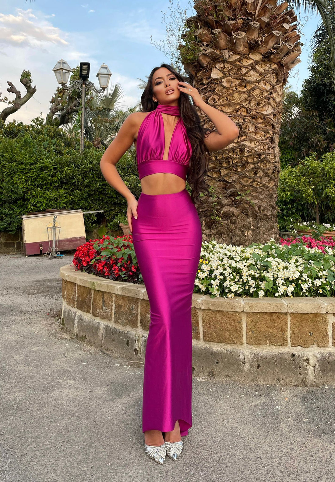 Completo top e gonna peonia - R.a. Boutique 