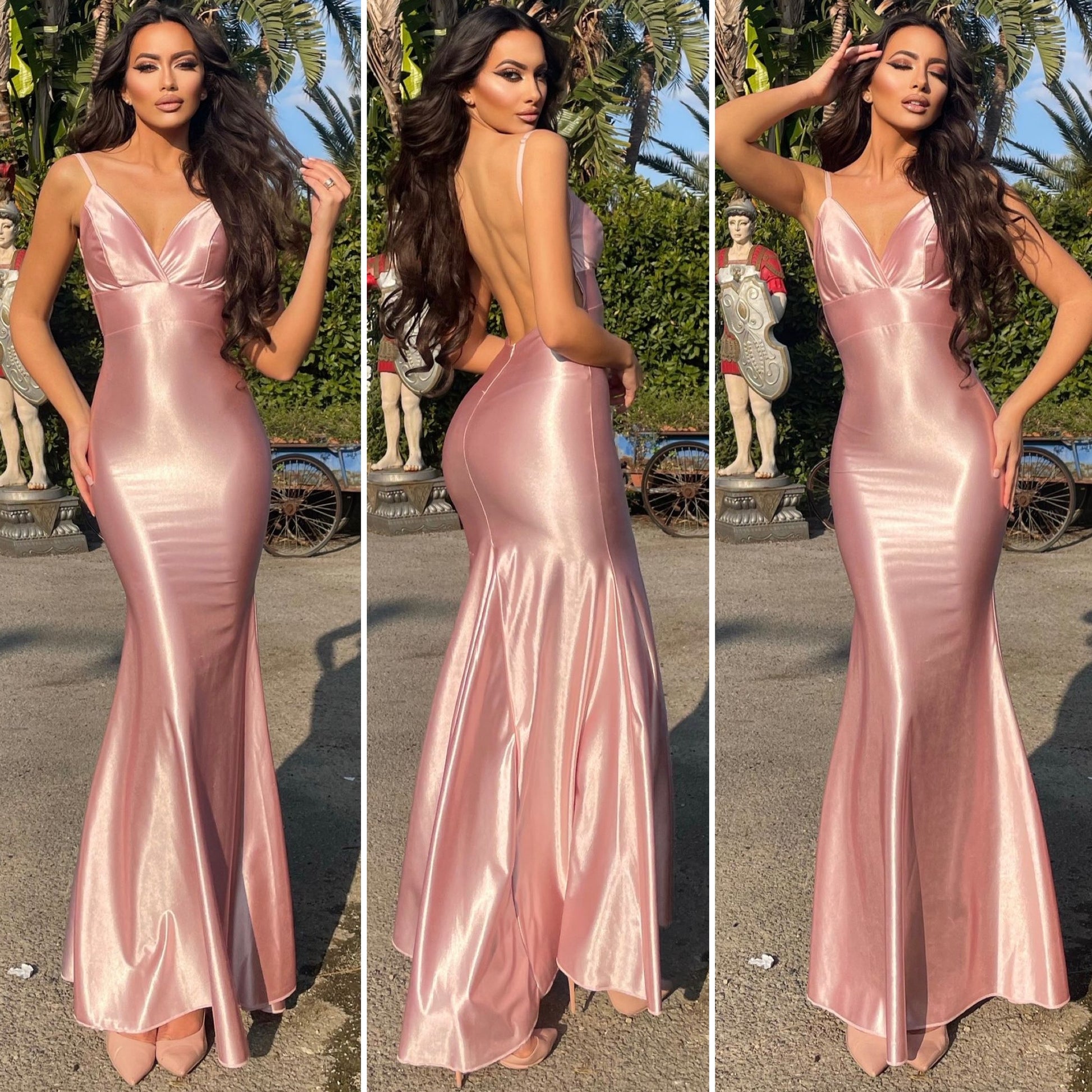 Abito a sirena cipria - R.a. Boutique 