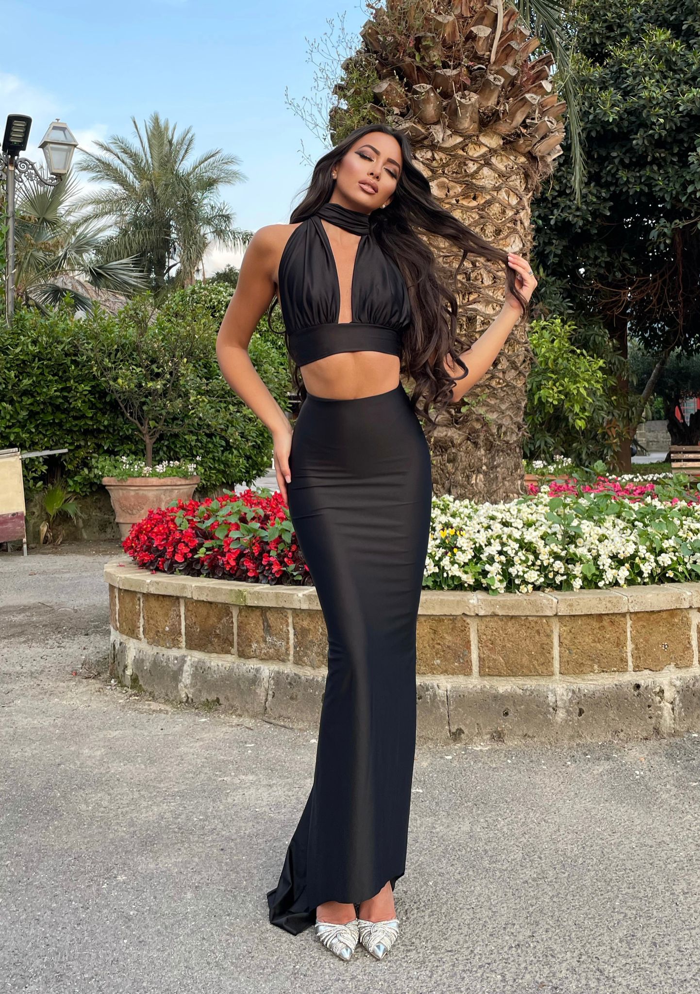 Completo top e gonna Nero - R.a. Boutique 