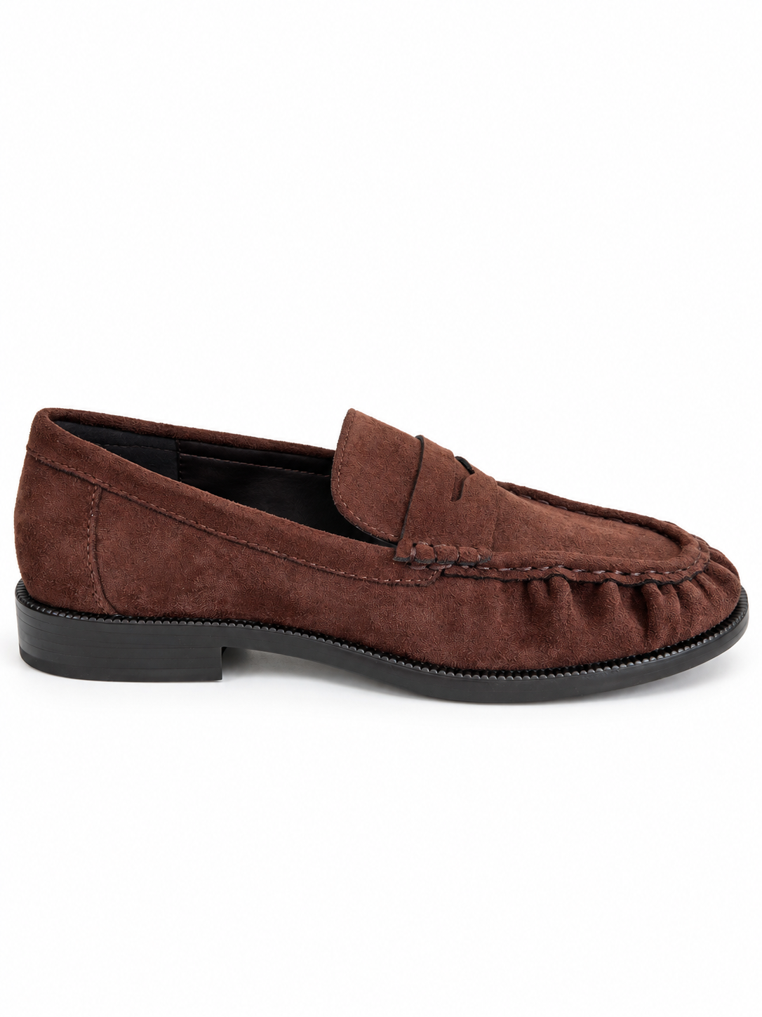 Mocassini marroni effetto scamosciato con punta arricciata - R.a. Boutique