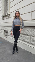 Pantalone vita alta nero - R.a. Boutique