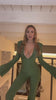 Tuta lurex verde schiena aperta - R.a. Boutique