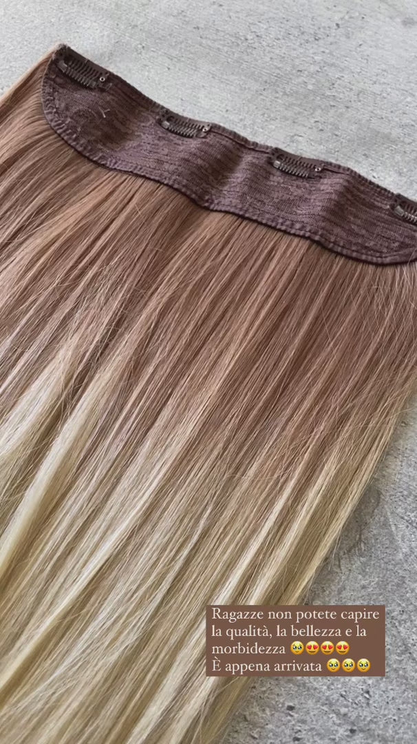 extension clip liscia champagne platino - R.a. Boutique