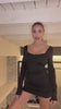 Abito nero glitter con cuore in strass - R.a. Boutique