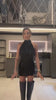 Abito nero con frange in paillettes - R.a. Boutique