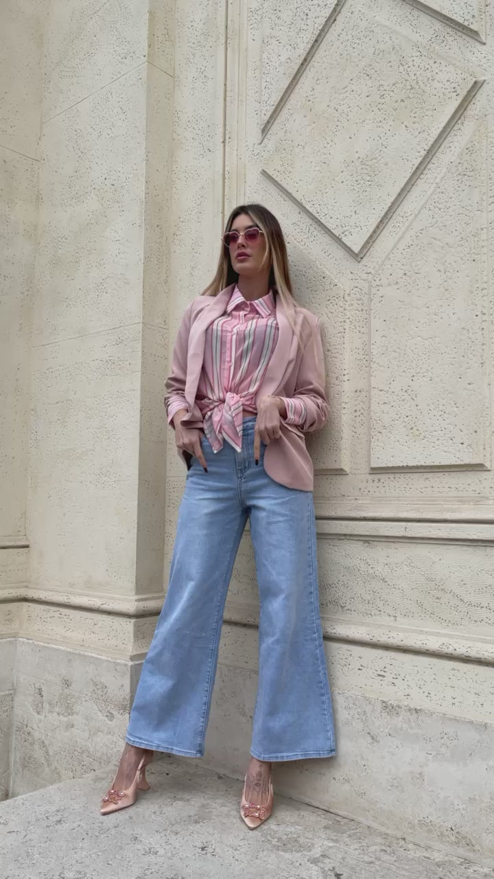 Giacca cipria manica arricciata - R.a. Boutique