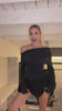 Abito nero con scollo e gonna a palloncino - R.a. Boutique