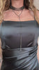 Abito a sirena con push up e incrocio nero - R.a. Boutique