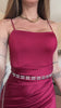 Abito a sirena con push up e incrocio Bordeaux - R.a. Boutique