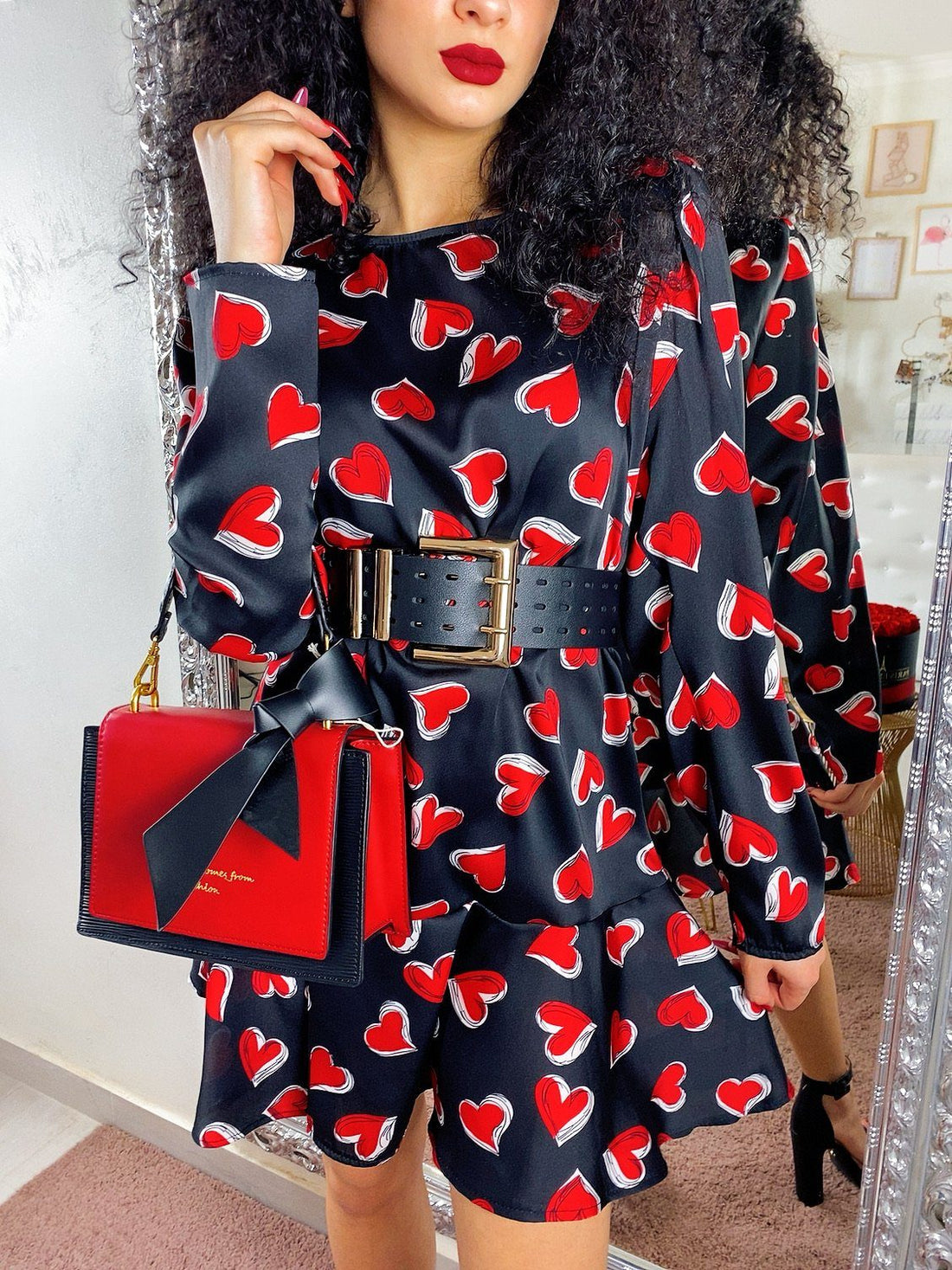 Abito a cuori grandi rossi - R.a. Boutique 