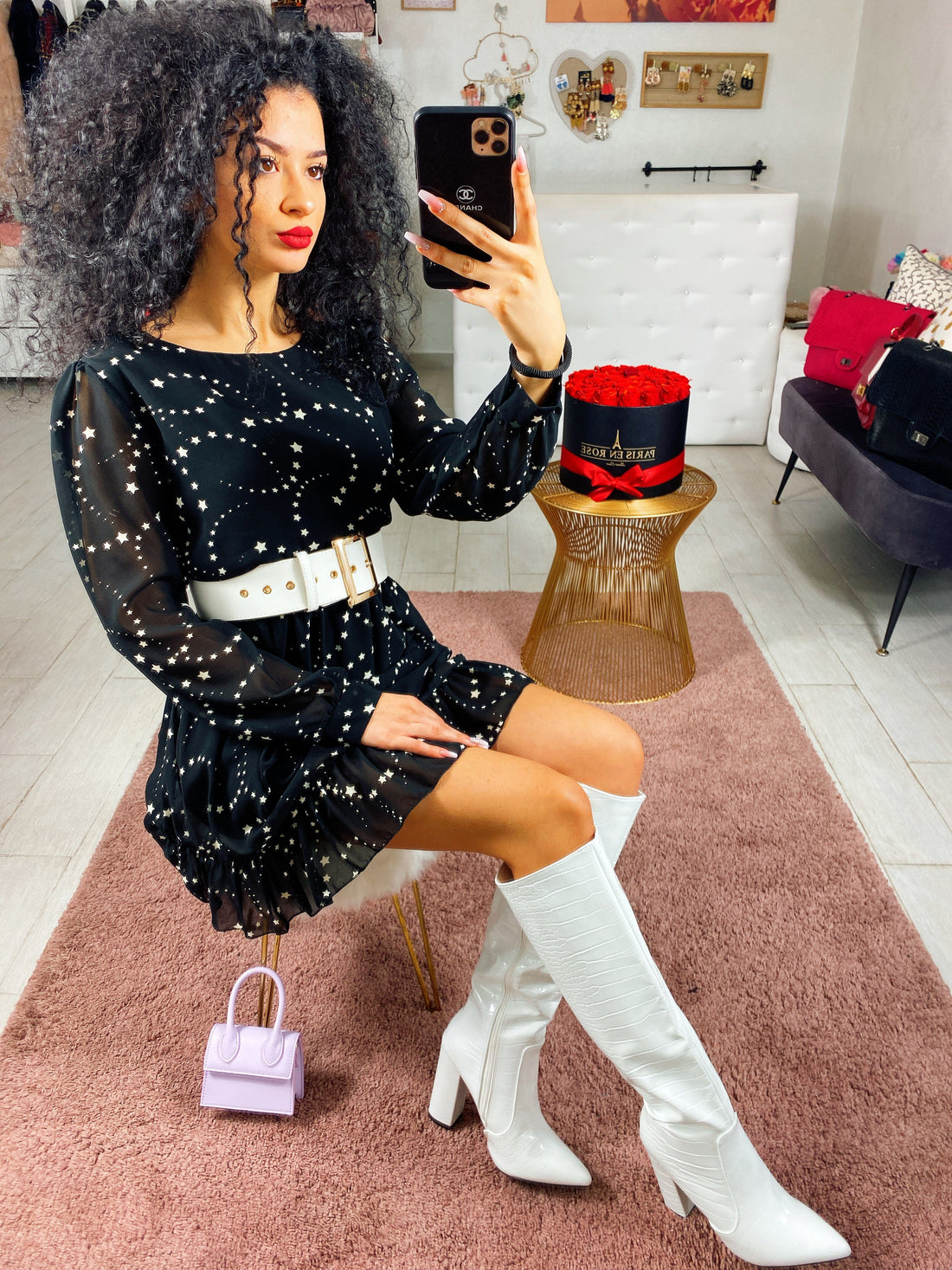 Abito a stelline bianche - R.a. Boutique 