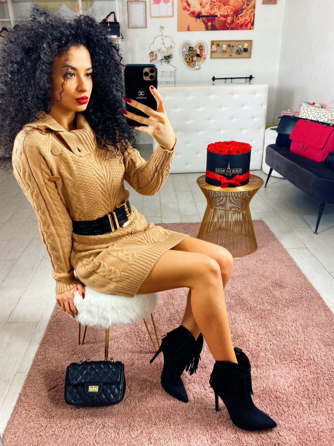 Abito a trecce con bottoni - R.a. Boutique 