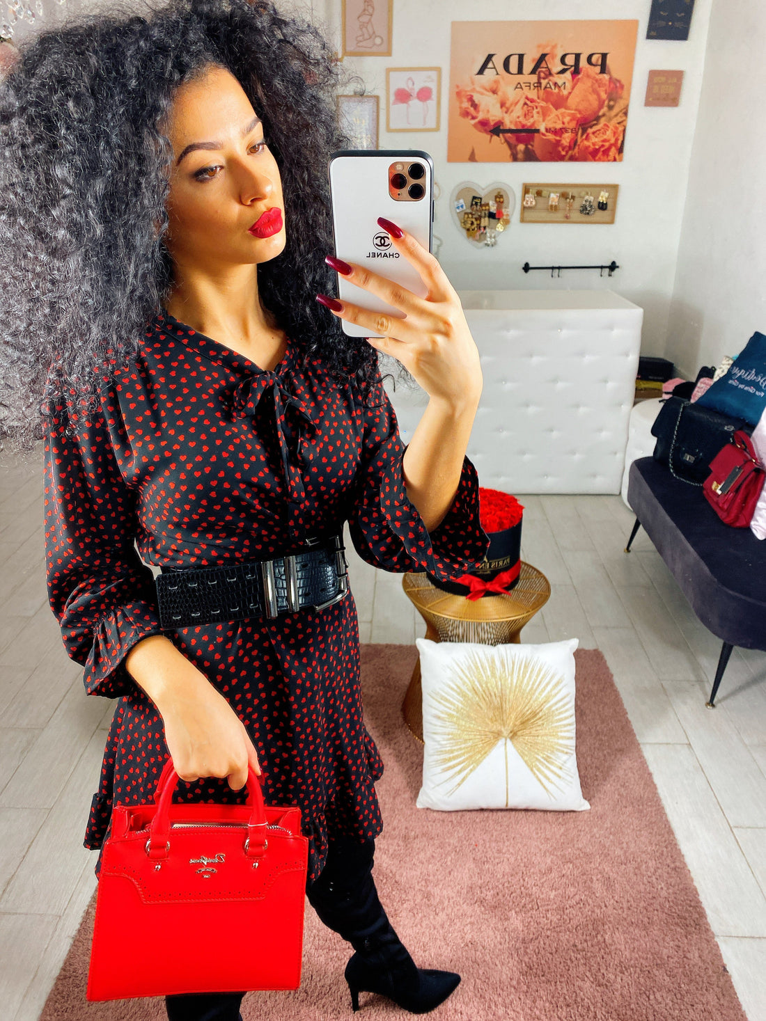 Abito con cuoricini - R.a. Boutique 