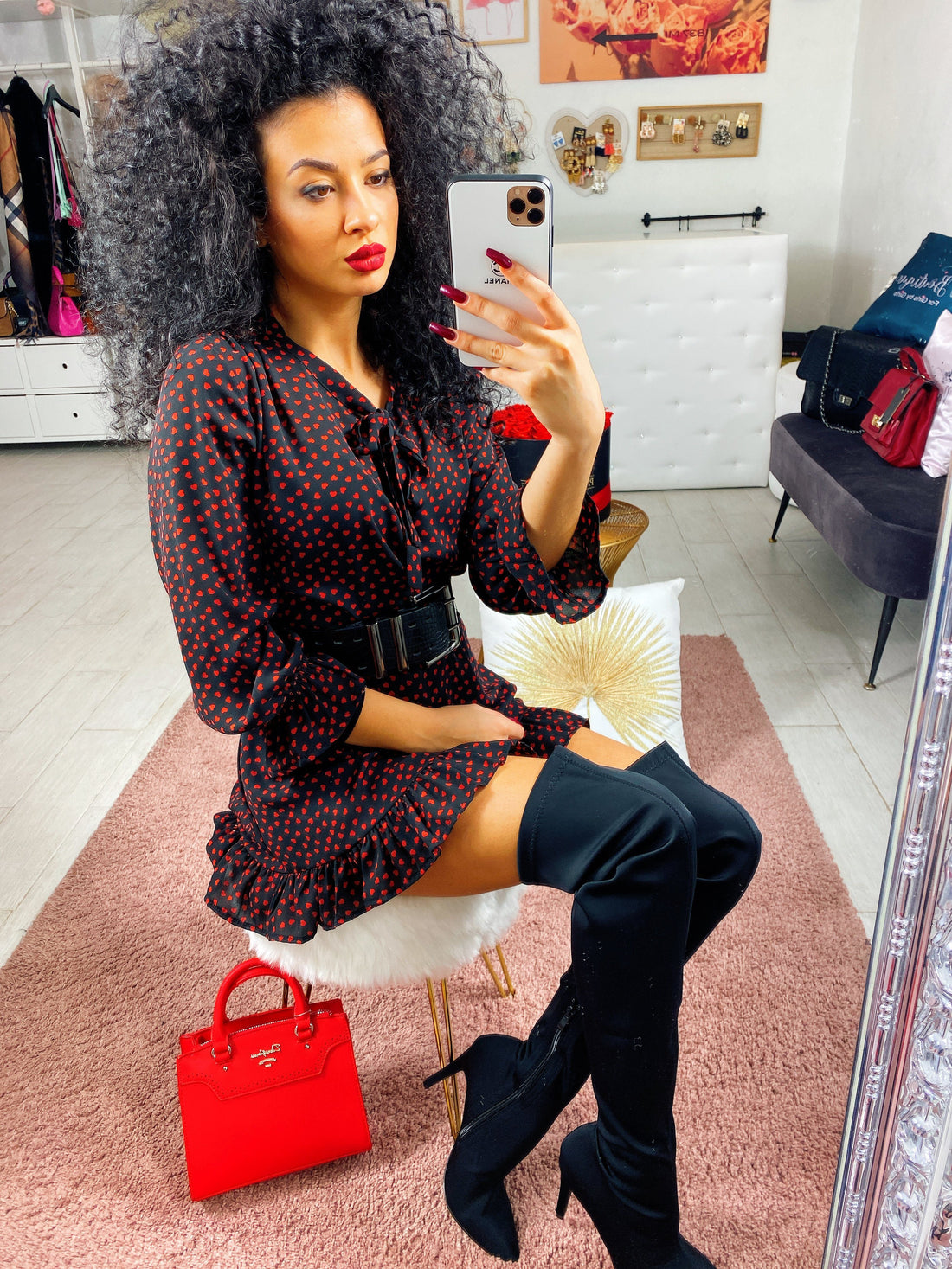 Abito con cuoricini - R.a. Boutique 