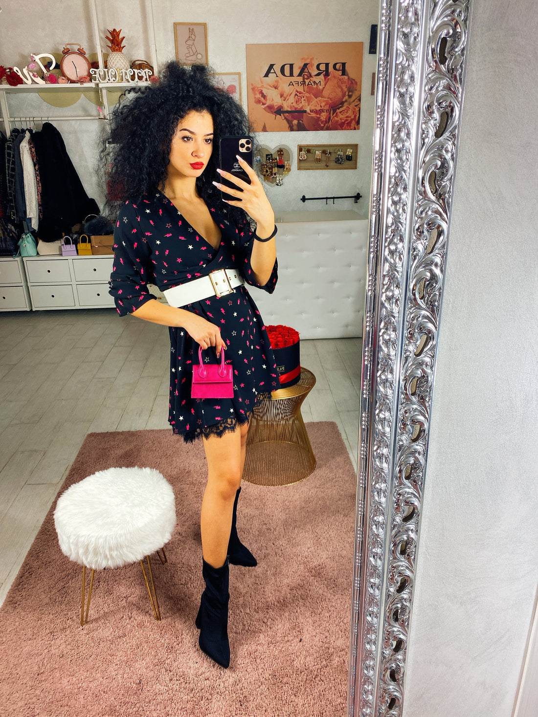 Abito con fulmini Fuxia - R.a. Boutique 