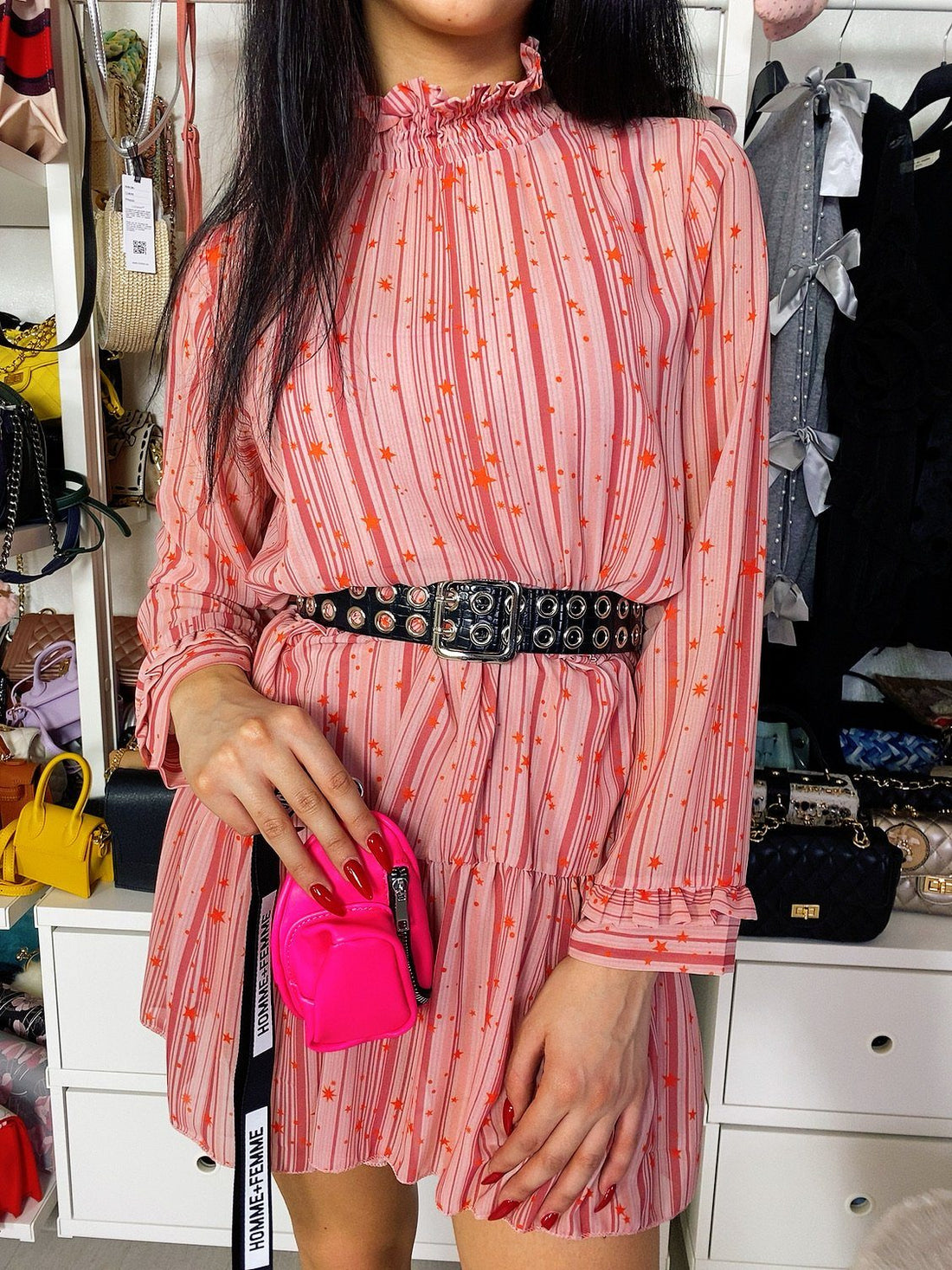 Abito con stelline rosa - R.a. Boutique 