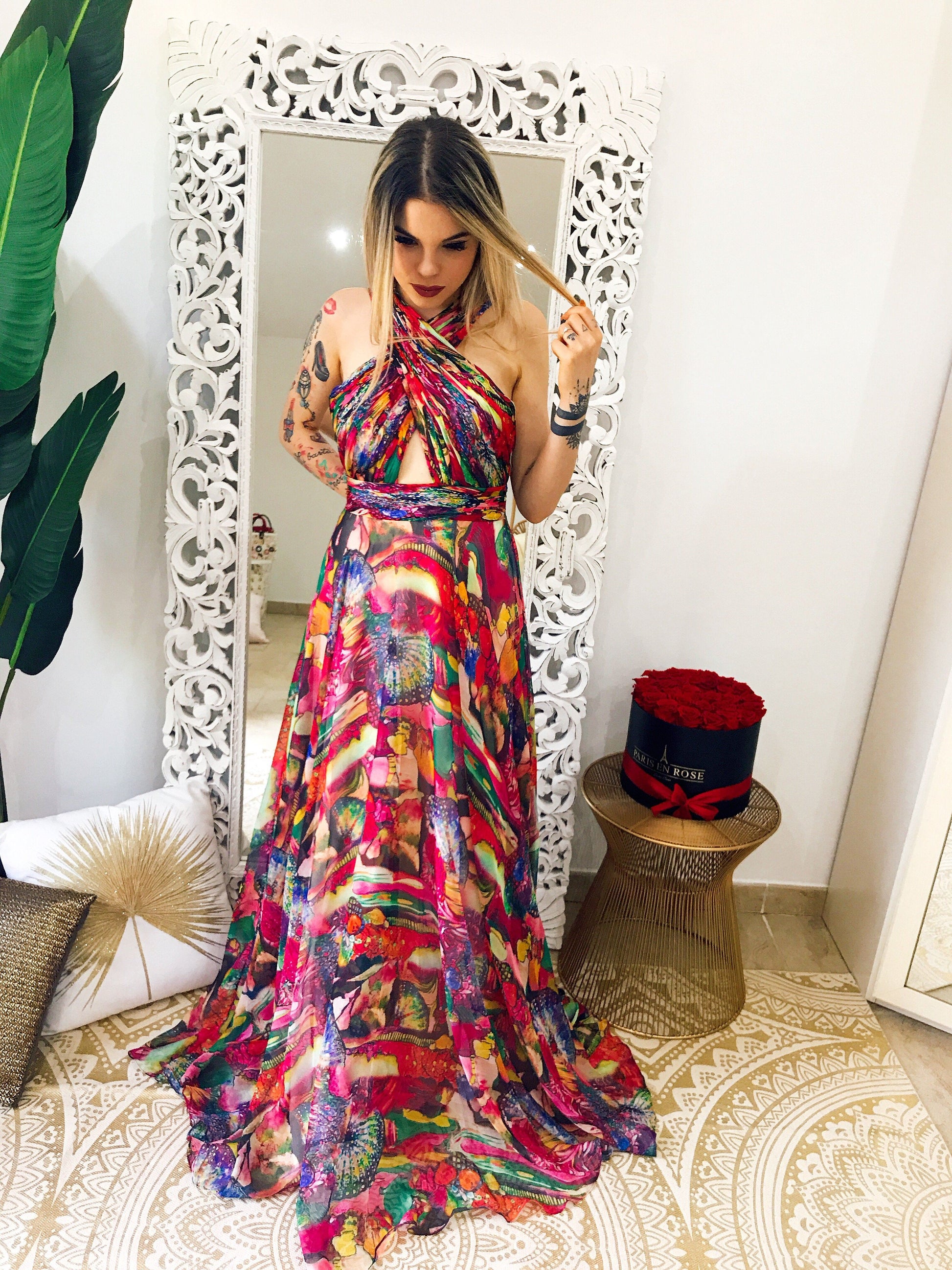 Abito da cerimonia coloratissimo - R.a. Boutique 