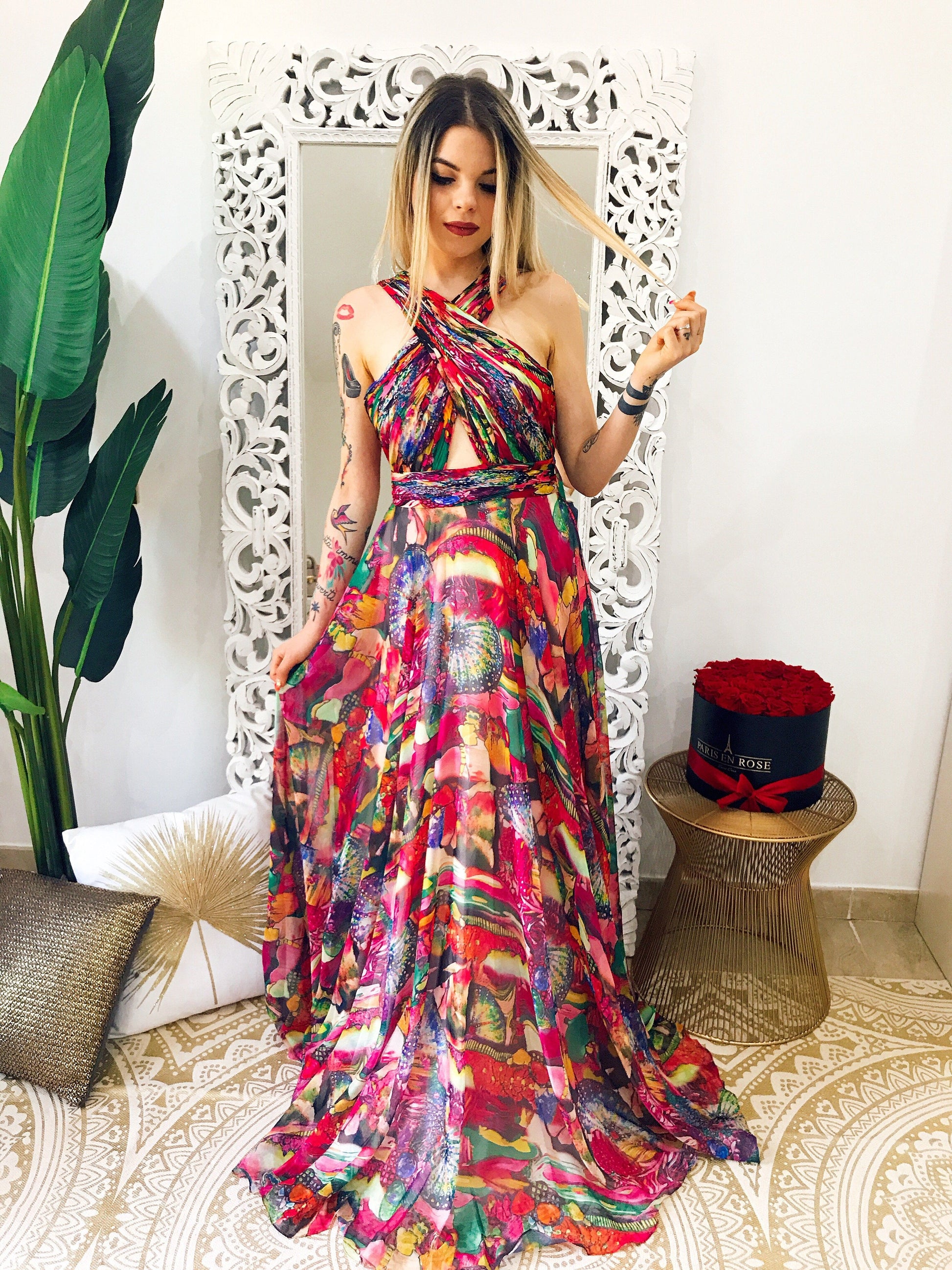 Abito da cerimonia coloratissimo - R.a. Boutique 