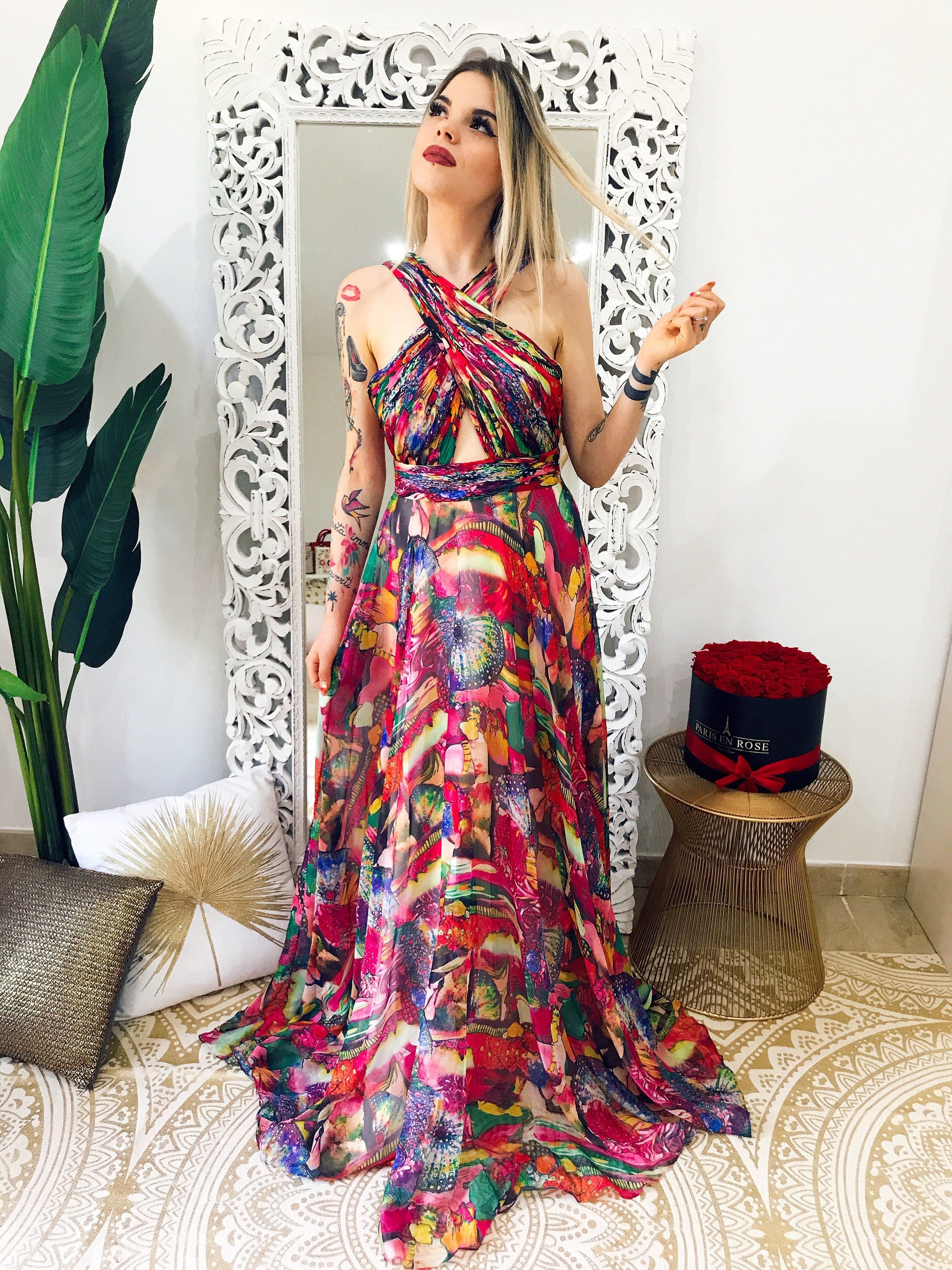 Abito da cerimonia coloratissimo - R.a. Boutique 