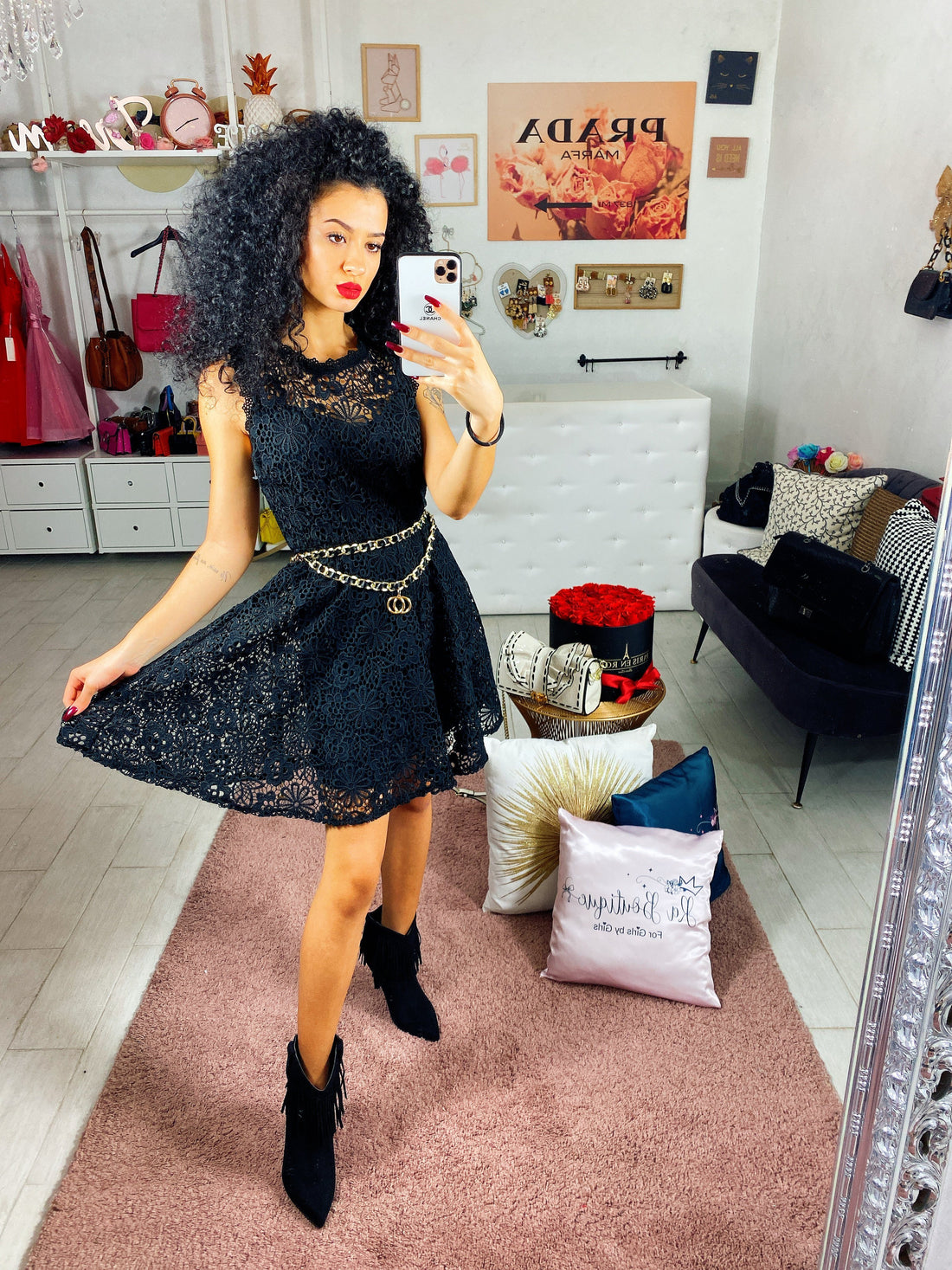 Abito formentera pizzo Black - R.a. Boutique 