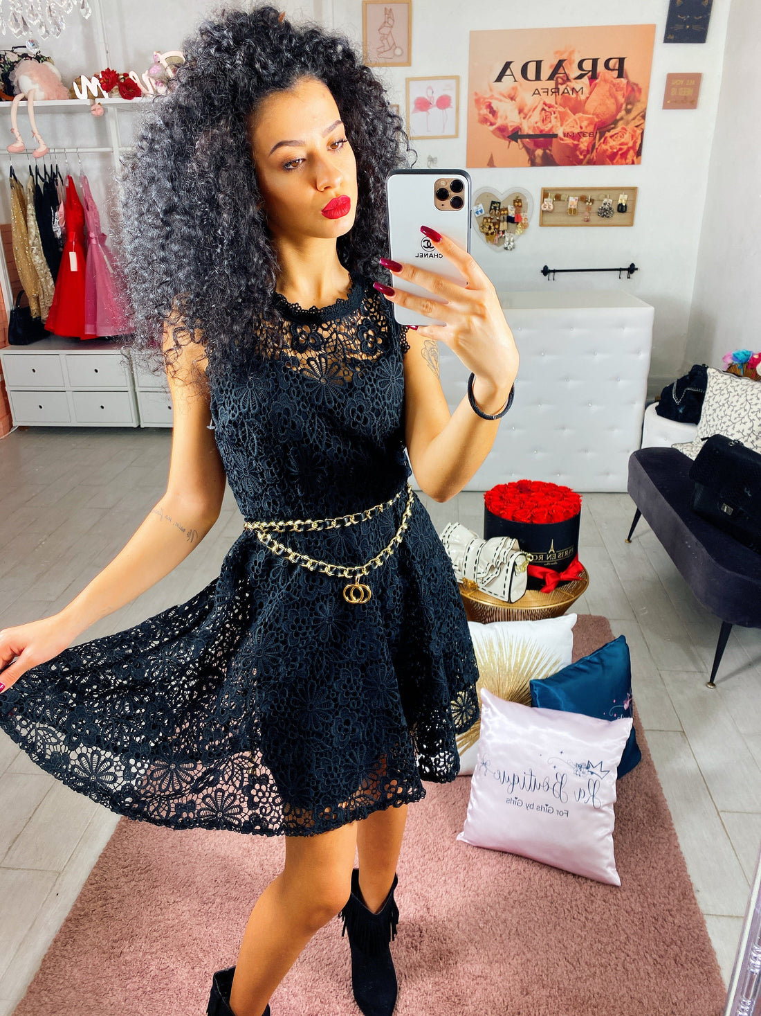 Abito formentera pizzo Black - R.a. Boutique 