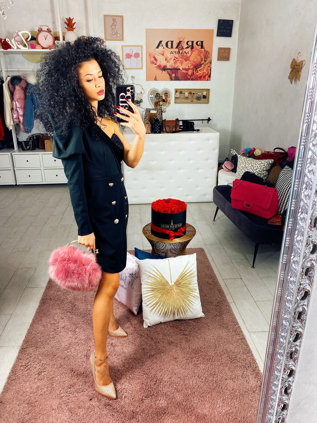 Abito monomanica con bottoni - R.a. Boutique 