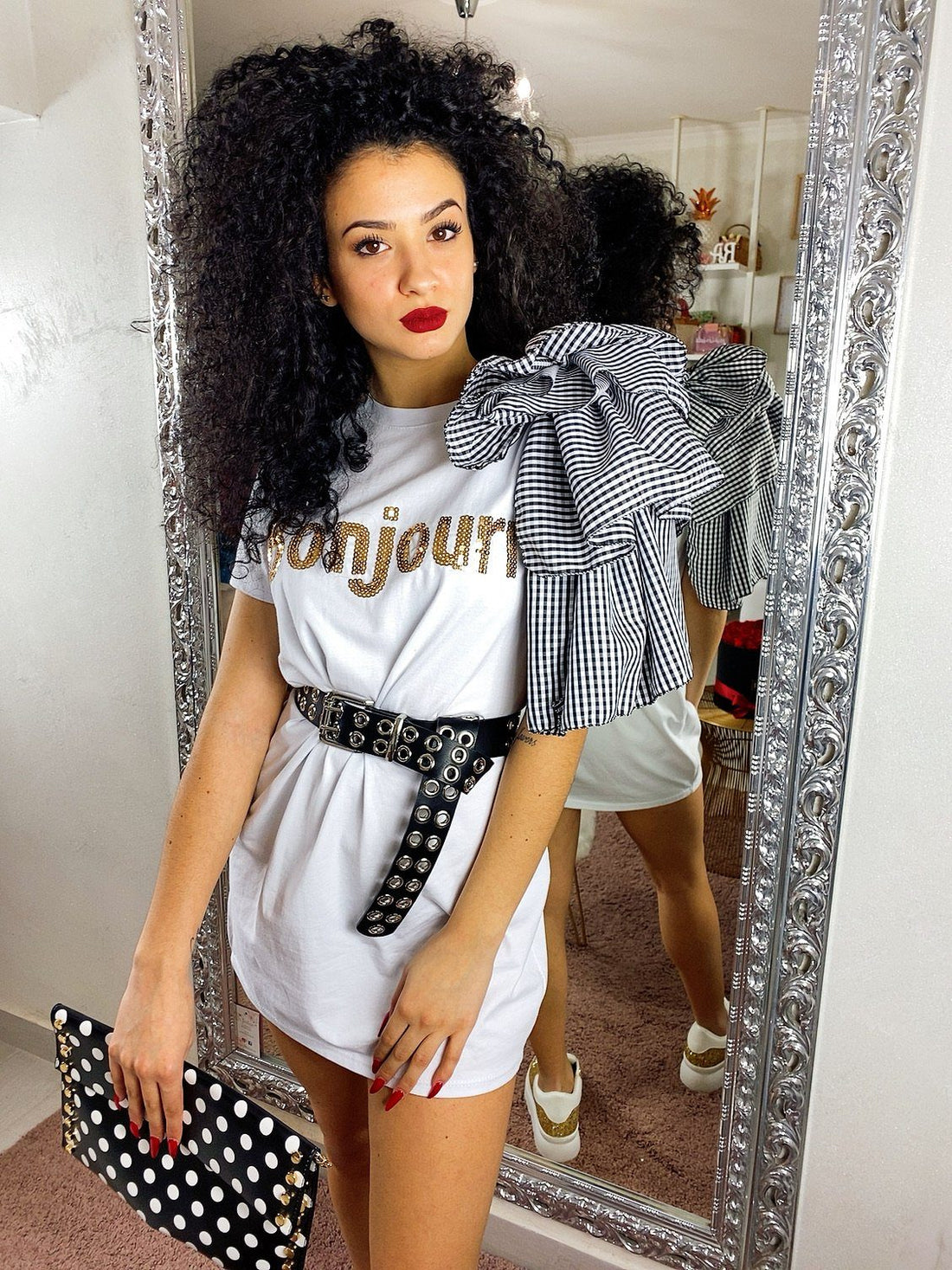 Abito morbido con dettaglio sulla spalla Manica bombata - R.a. Boutique 