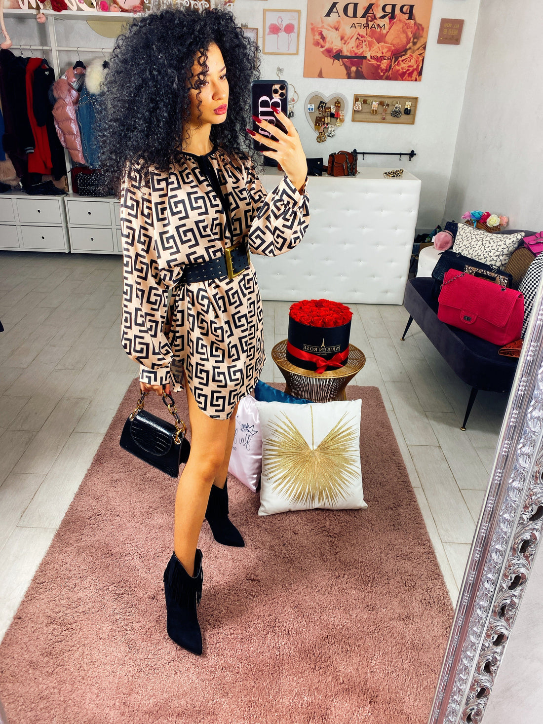 Abito morbido con stampa - R.a. Boutique 