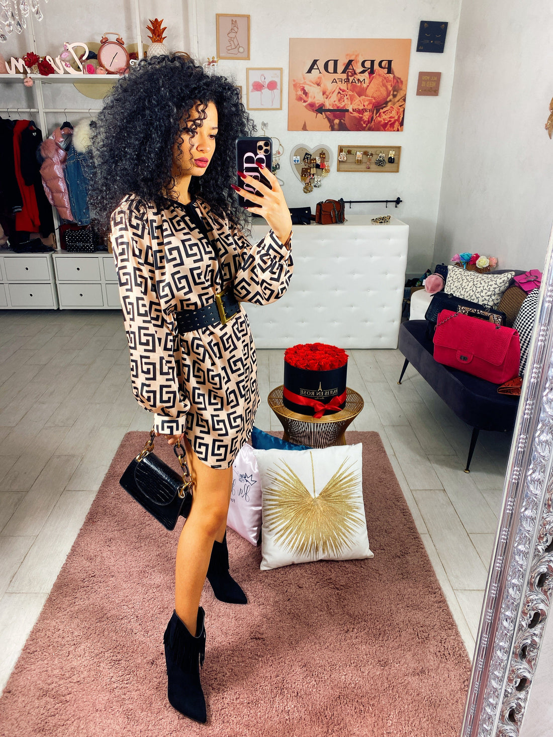 Abito morbido con stampa - R.a. Boutique 