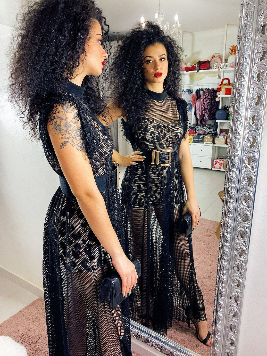 Abito per evento con tutina maculata - R.a. Boutique 