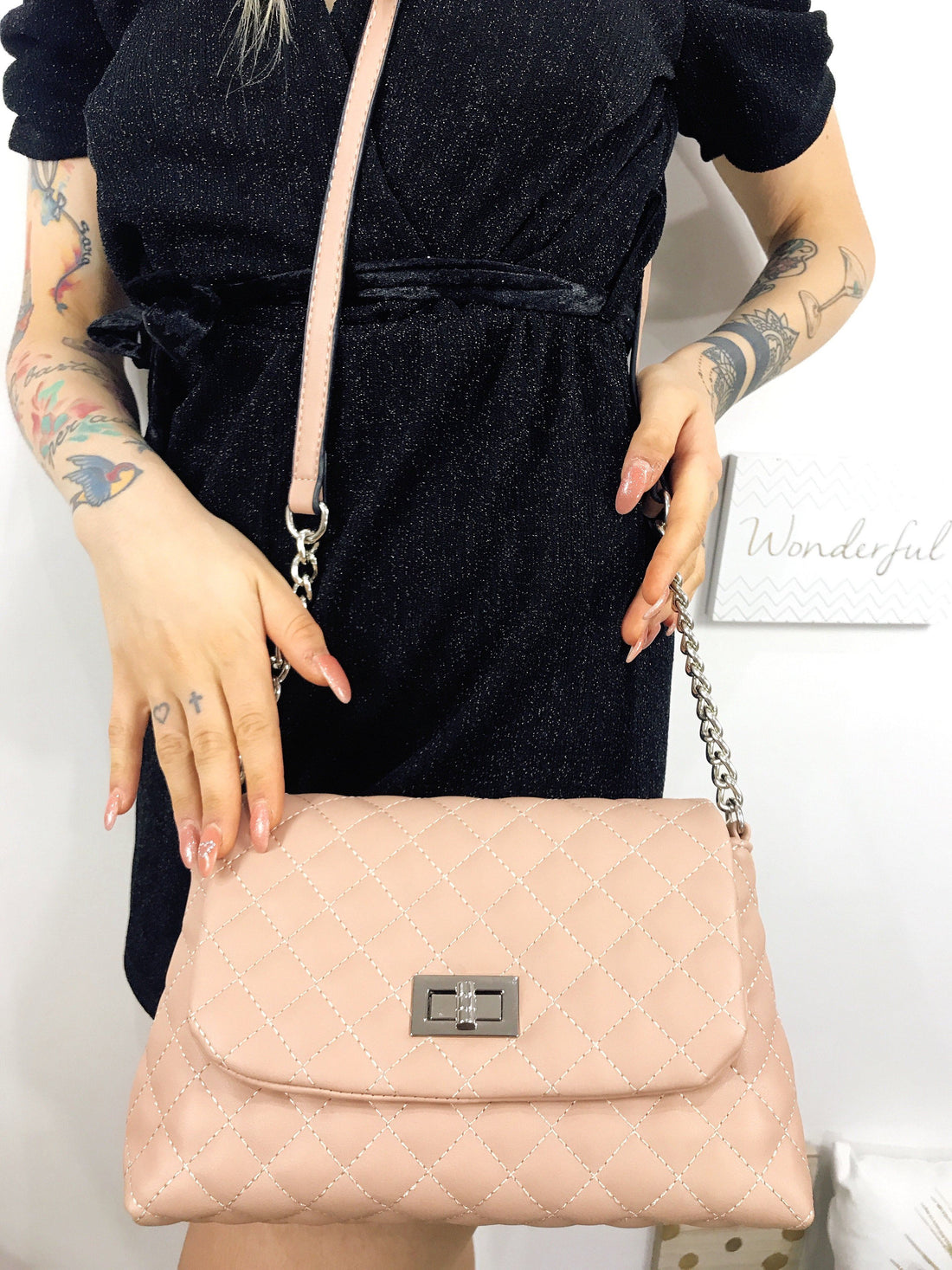 Bag trapuntata con tracolla - R.a. Boutique 