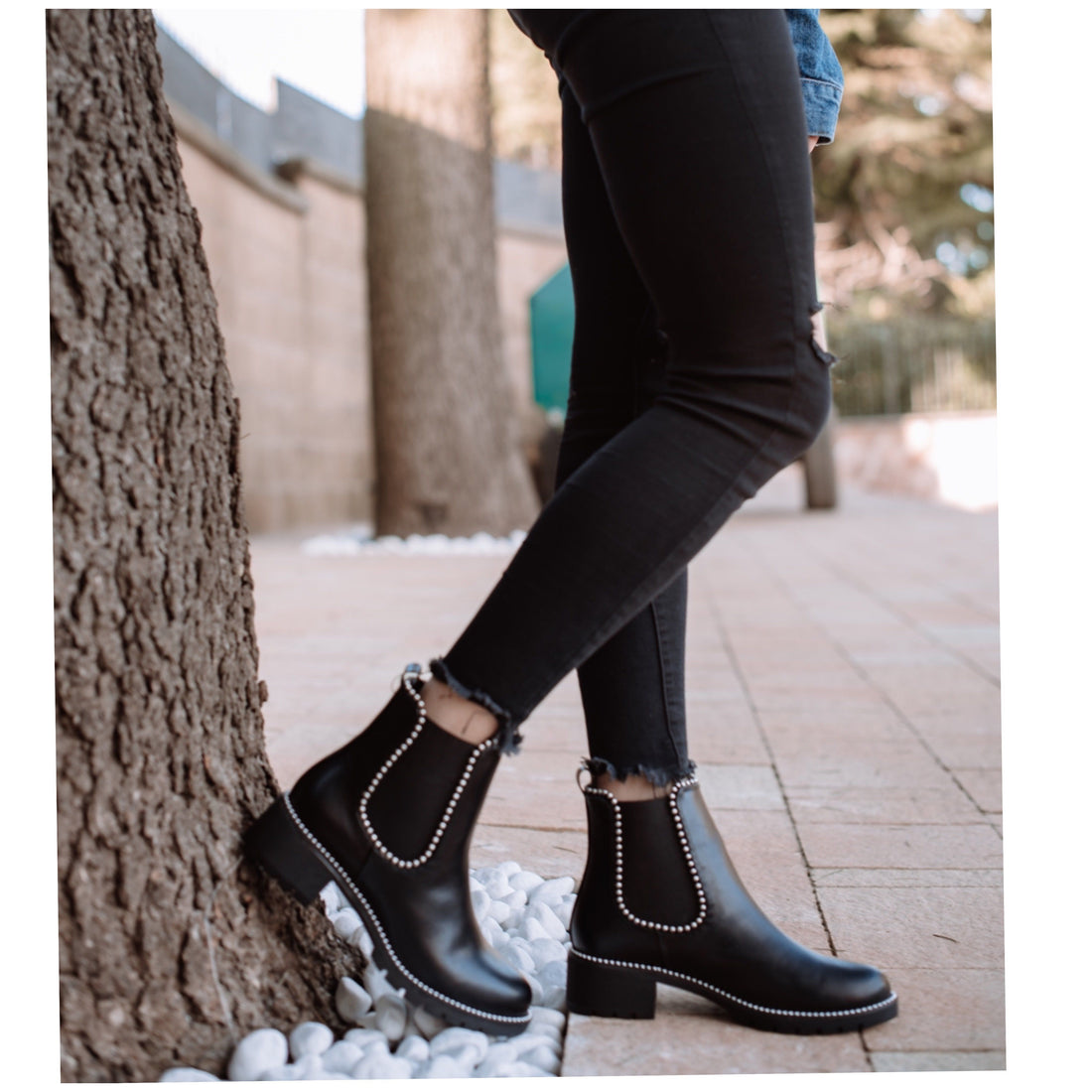 Biker con mini borchie - R.a. Boutique 