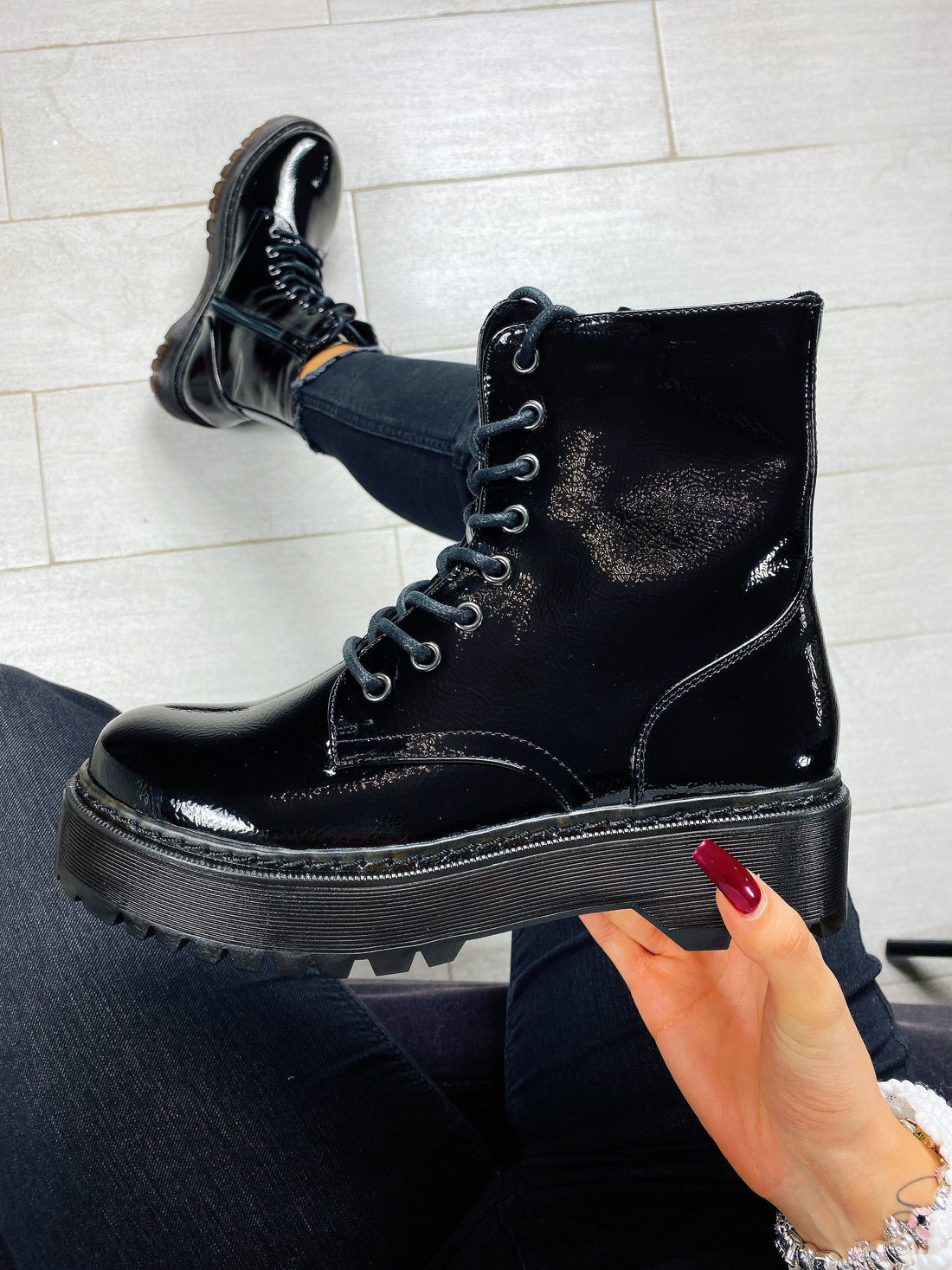 Biker lucido platform - R.a. Boutique 