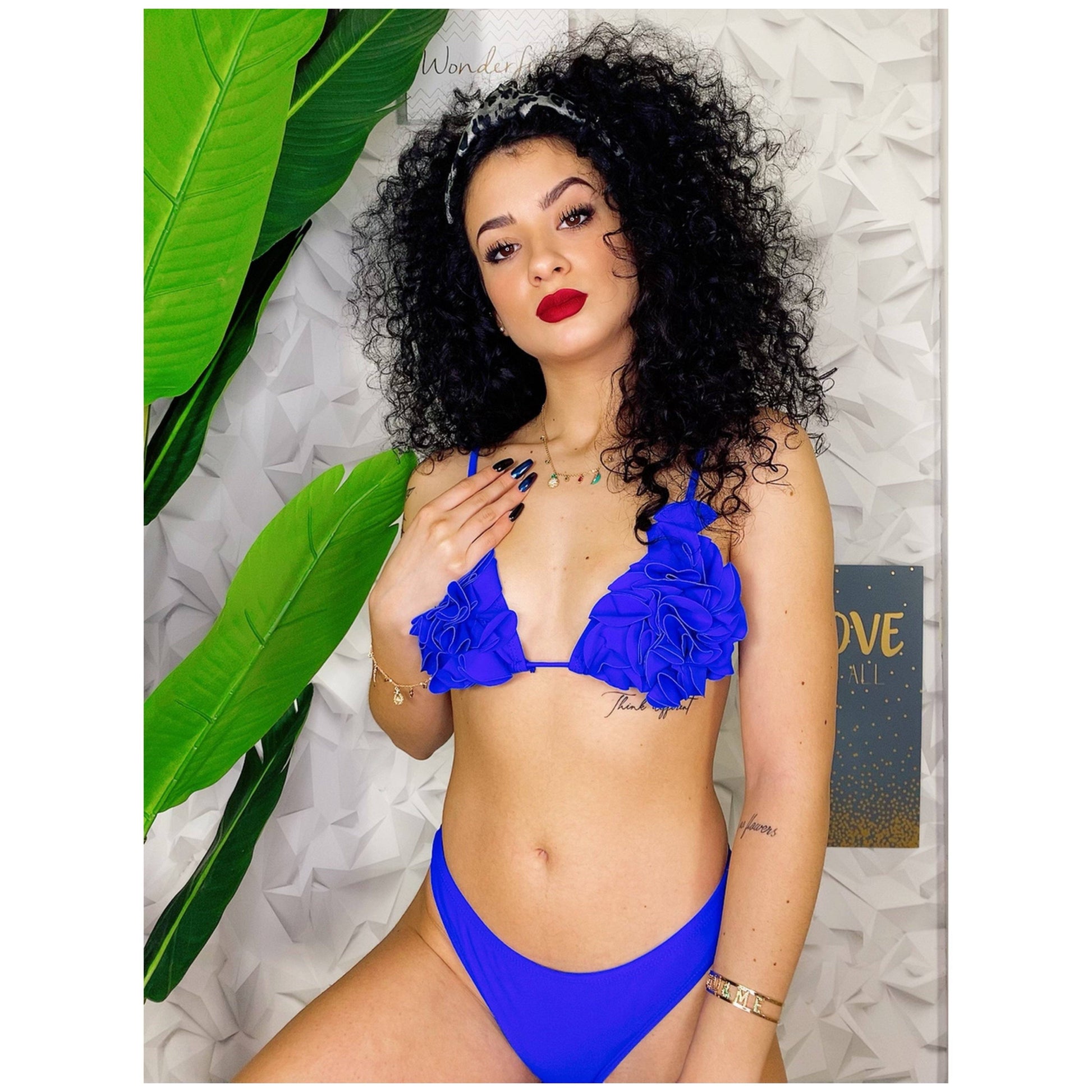 Bikini fiori blu - R.a. Boutique 