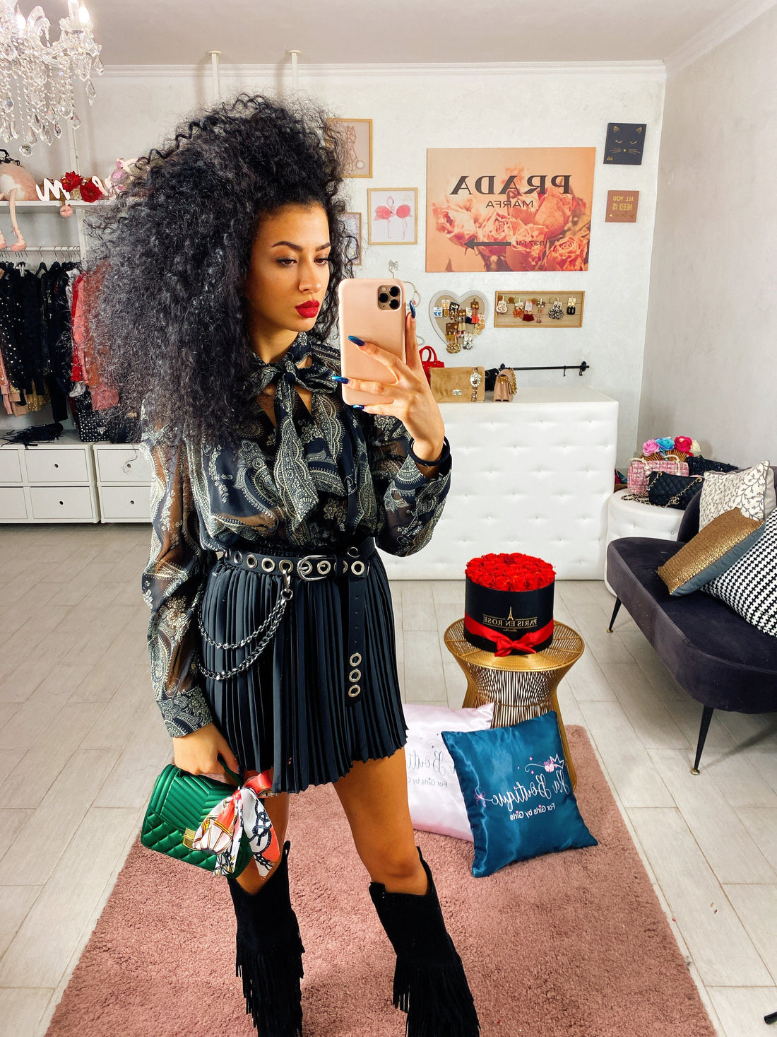 Blusa con fiocco e arricciatura - R.a. Boutique 