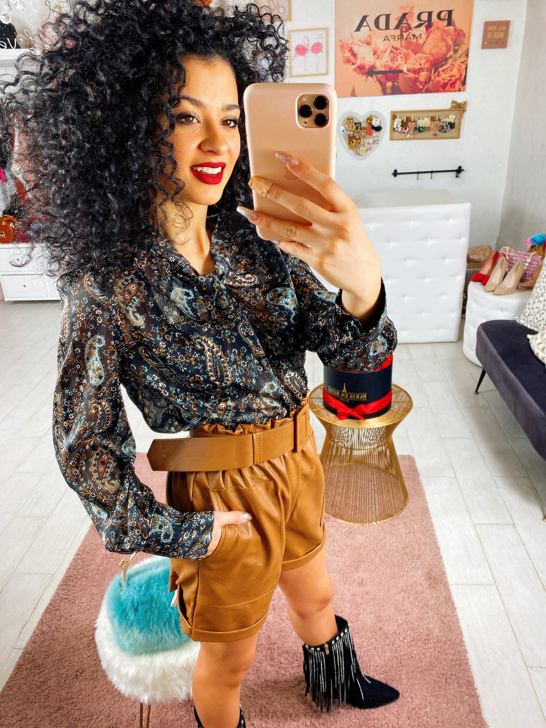 Blusa con ricami nera - R.a. Boutique 