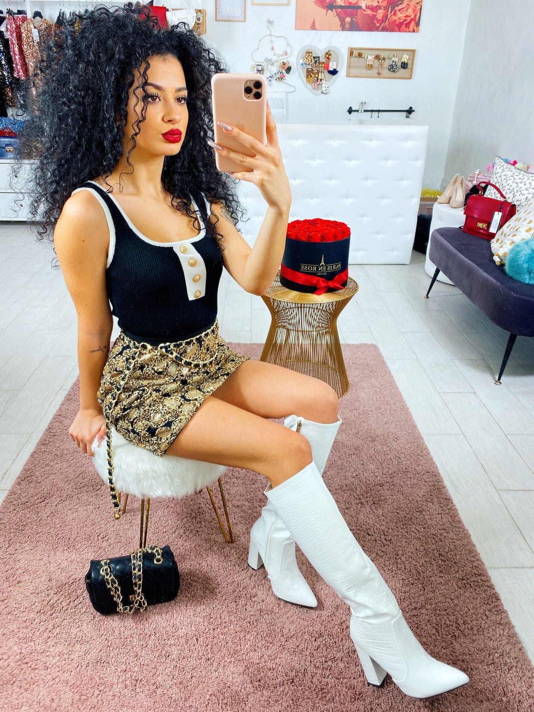 Body con bottoncini oro - R.a. Boutique 