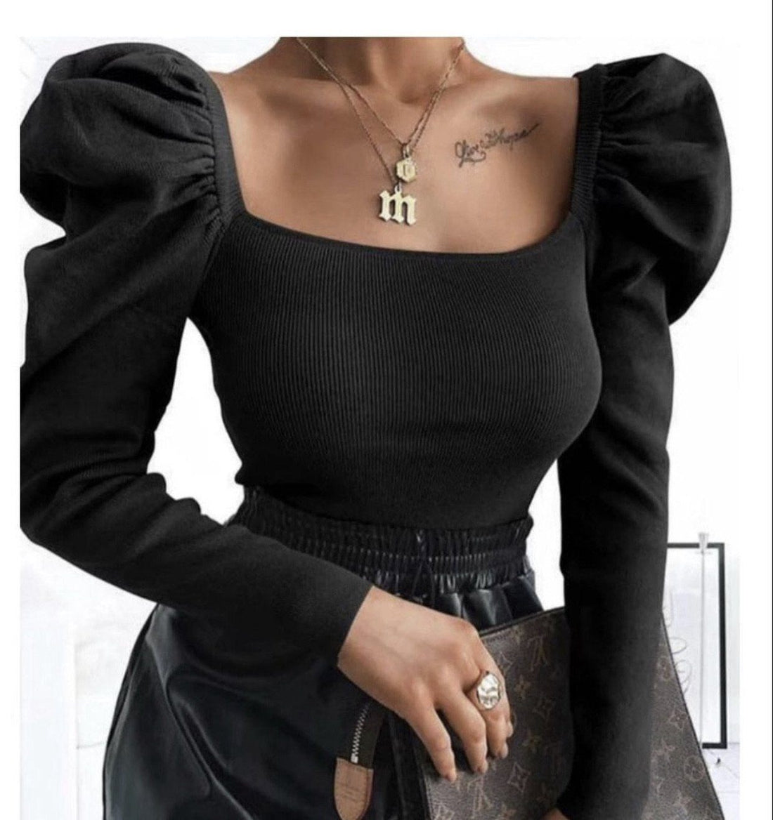 Body con manica bombata - R.a. Boutique 