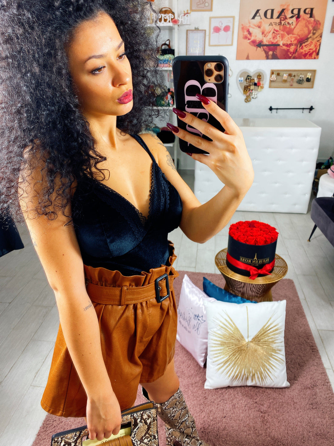 Body in velluto nero - R.a. Boutique 